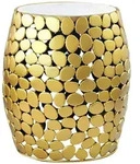 Livetastic Beistelltisch, Gold, Metall, rund, rund, 40x46x40 cm, Wohnzimmer,
