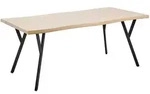 Beliani Esstisch, Hellbraun, Schwarz, Holzwerkstoff, 6-Sitzer, Quadratisch,...
