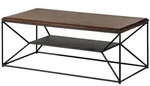 Massivmoebel24 Couchtisch, Braun, Holzwerkstoff, Mangoholz, Rechteckig, 55x43x110 cm,