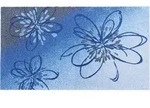 Grund Badteppich Lusia, Blau, Textil, Blume, rechteckig, 70x120 cm, Oeko-Tex&reg;