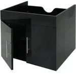 MCW Waschbeckenunterschrank, Schwarz, Holzwerkstoff, 59x48x46 cm, Badezimmer,