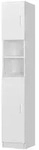 Ml-Design Badezimmerschrank, Wei&szlig;, Holzwerkstoff, Rechteckig, 25x190x30 cm,
