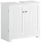 SoBuy Waschbeckenunterschrank, Wei&szlig;, Holzwerkstoff, 60x60x30 cm, Badezimmer,