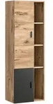 Mid.you Hochschrank Grado, Eiche, Metall, 5 F&auml;cher, FSC Mix, h&auml;ngend, Badezimmer,