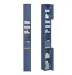 SoBuy Hochschrank, Blau, Holzwerkstoff, 20x180x20 cm, Badezimmer,