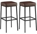 CLP Barhocker, Braun, Metall, 37x83x37 cm, Esszimmer, Barm&ouml;bel, Barhocker