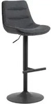 P & B Barhocker, Dunkelgrau, Metall, Textil, Rundrohr, Drehkreuz, Bodenplatte,