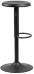 Barhocker, Schwarz, Metall, S&auml;ule, Bodenplatte, 40x82x40 cm, Reach, Esszimmer,