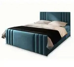 Masseno Boxbett, Blau, Holz, H2 + H3, 140x200 cm, Schlafzimmer, Betten,