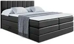 Altdecor Boxspringbett, Schwarz Hochglanz, Holzwerkstoff, H&ouml;he ca. 20 cm,...