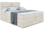 Altdecor Boxspringbett, Ecru, Holzwerkstoff, H&ouml;he ca. 37 cm, 200x200 cm,