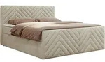 MKS Boxbett, Beige, Textil, 2-Sitzer, H3, 7-Zonen, Rechteckig, 160x200 cm,