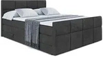 Altdecor Boxspringbett, Schwarz, Holzwerkstoff, H&ouml;he ca. 20 cm, 180x200 cm,
