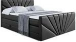 Altdecor Boxspringbett, Schwarz Hochglanz, Holzwerkstoff, H&ouml;he ca. 20 cm,...