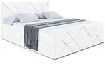 Altdecor Boxbett, Wei&szlig; Hochglanz, Holzwerkstoff, H&ouml;he ca. 20 cm, 160x200 cm,
