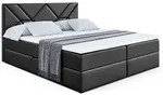 Altdecor Boxbett, Schwarz Hochglanz, Holzwerkstoff, H&ouml;he ca. 20 cm, 200x200 cm,