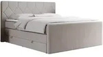 MKS Boxspringbett, Beige, Textil, 2-Sitzer, H3, Rechteckig, 160x200 cm, Schlafzimmer,