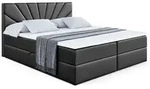 Altdecor Boxbett, Schwarz Hochglanz, Holzwerkstoff, H&ouml;he ca. 20 cm, 200x200 cm,
