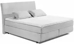 ed exciting design Boxspringbett, Hellgrau, Kunststoff, Uni, H3 + H4, 7-Zonen,
