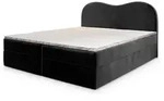 Masseno Boxbett, Schwarz, Holz, H2 + H3, 140x200 cm, Schlafzimmer, Betten,