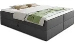 Sofnet Boxbett, Dunkelgrau, Textil, H3, Rechteckig, 180x200 cm, Schlafzimmer, Betten,