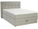 luma-home Boxspringbett, Greige, Kunststoff, H3, H&ouml;he ca. 17 cm, einzeln