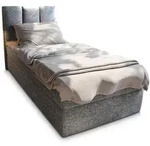 Masseno Boxbett, Hellgrau, Holz, H2 + H3, 100x200 cm, Schlafzimmer, Betten,