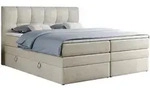 MKS Boxspringbett, Beige, Textil, 2-Sitzer, H3, Rechteckig, 160x200 cm, Schlafzimmer,