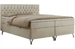 MKS Boxbett, Beige, Holz, 2-Sitzer, H4, 7-Zonen, Rechteckig, 160x200 cm,