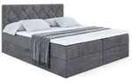 Altdecor Boxbett, Dunkelgrau, Holzwerkstoff, H&ouml;he ca. 20 cm, 180x200 cm,