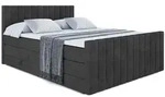 Altdecor Boxspringbett, Schwarz, Holzwerkstoff, H&ouml;he ca. 20 cm, 120x200 cm,