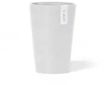 Ecopots Blumentopf, Wei&szlig;, Kunststoff, Beton Optik, Rund, 29.8 cm, Dekoration,...