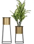 Mauro Ferretti Blumentopf, Gold, Metall, 70 cm, Dekoration, Blumen & Zubeh&ouml;r,