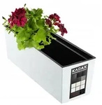 Kadax Balkonblumentopf, Wei&szlig;, Kunststoff, 18x56 cm, Dekoration, Blumen &...