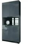 Vladon B&uuml;roschrank, Grau, Holzwerkstoff, 82x184x37 cm, Arbeitszimmer,...