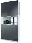 Vladon B&uuml;roschrank, Graphit, Holzwerkstoff, 82x184x37 cm, Arbeitszimmer,