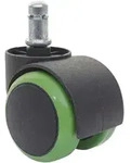 MCW Hartbodenrollen, Schwarz, Gr&uuml;n, Metall, 1x1x1 cm, Arbeitszimmer,...