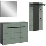 Livetastic Garderobe, Grau, Graugr&uuml;n, Holzwerkstoff, 3-teilig, 3 Schublade(n)