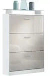 Vladon Schuhschrank, Sand, Holzwerkstoff, 89x128x23 cm, Garderobe,...