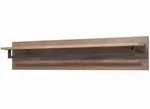 Massivmoebel24 Wandgarderobe, Beige, Holz, Echtholz,Wildeiche, Rechteckig, 120x25x20