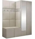 Mirjan24 Garderoben-Set, Kaschmir, Beige, Kunststoff, 158x186x46 cm, Garderobe,