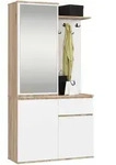 Akord Garderobe, Sonoma Eiche, Wei&szlig;, Holzwerkstoff, Nachbildung, 7 F&auml;cher, 1