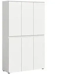 Livetastic Schuhschrank, Wei&szlig;, Kunststoff, 16 F&auml;cher, 105x175x37 cm, FSC Mix,