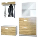 Vladon Garderobe, Eiche, Holzwerkstoff, 190x185x33 cm, Garderobe,...