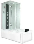 AcquaVapore by Sandra Jentho Dusche, Wei&szlig;, Glas, Kunststoff, Metall, Rechteckig,