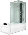 AcquaVapore by Sandra Jentho Dusche, Wei&szlig;, Glas, Kunststoff, Metall, Rechteckig,