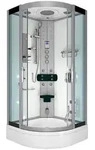 AcquaVapore by Sandra Jentho Duschkabine, Wei&szlig;, Glas, Kunststoff, Metall, Dreieckig,
