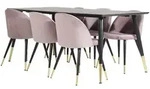 ebuy24 Tischgruppe, Pink, Holzwerkstoff, 6-Sitzer, 90x75x180 cm, Esszimmer,...