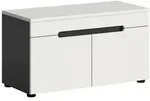 Livetastic Garderobenbank, Grau, Wei&szlig;, Kunststoff, 1-Sitzer, 80x45x37 cm, FSC Mix,