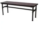 MCW Sitzbank, Braun, Schwarz, Holz, Bambus, 120x45x35 cm, Esszimmer, B&auml;nke,